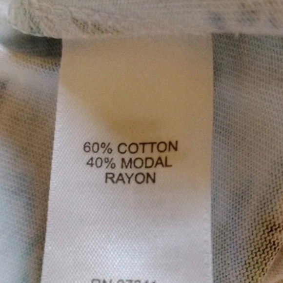 J Jill Womens M Easy Knit Skirt Tropical Toile Print A Line Cotton Modal Pockets - Picture 3 of 4